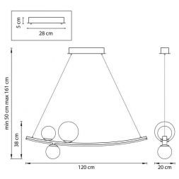 Подвесная светодиодная люстра Lightstar 815436
