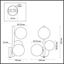Бра Odeon Light 4818/3W Tovi