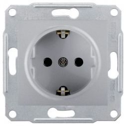 Розетка 1-я Schneider Electric Sedna Алюминий с/з
