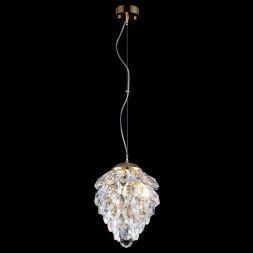 Светильник подвесной Crystal Lux CHARME SP1+1 LED GOLD/TRANSPARENT
