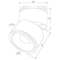 Трековый светодиодный светильник для однофазного шинопровода Elektrostandard Klips Белый 15W 4200K (LTB21) однофазный