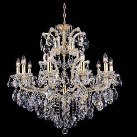 Подвесная люстра Crystal Lux Isabel SP11 Gold/Transparent