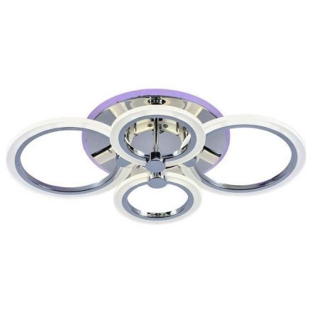Потолочный светодиодный светильник 8076/4 CHR 72W+7W RGB хром Profit Light