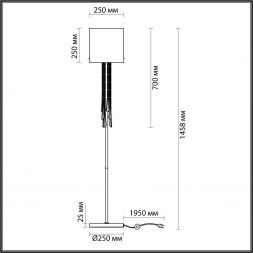 Торшер Odeon Light 4886/1F Nicole