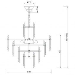 Подвесная люстра Maytoni Flare DIA200PL-06G