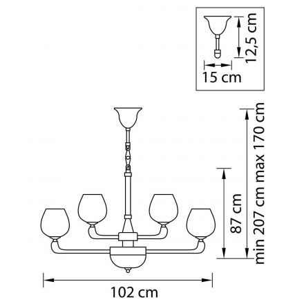 Подвесная люстра Osgona 706152