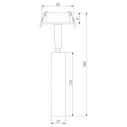 Diffe светильник встраиваемый белый/черный 5W 4200K 25027/LED Elektrostandard