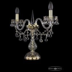 Настольная лампа Bohemia Ivele Crystal 1409L/2/141-39/G