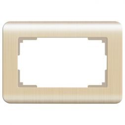 Рамка для двойной розетки Werkel W0082111 шампань (WL12-Frame-01-DBL)