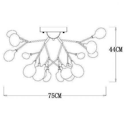 Потолочная люстра Arte Lamp A7274PL-27WH