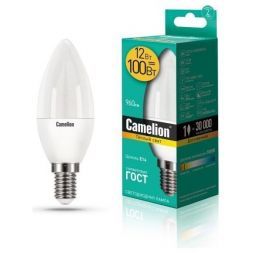 Светодиодная лампа Camelion LED12-C35/830/E14