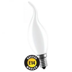 Лампа Navigator FC E14 60W свеча на ветру NI-FC-60-230-E14-FR матовая