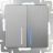 Выключатель 2-клавишный с подсветкой Werkel W1120109 серебро рифленый (WL09-SW-2G-LED)
