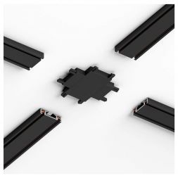 Flat Magnetic Коннектор для четырёхстороннего соединителя накладного шинопровода (чёрный) Elektrostandard