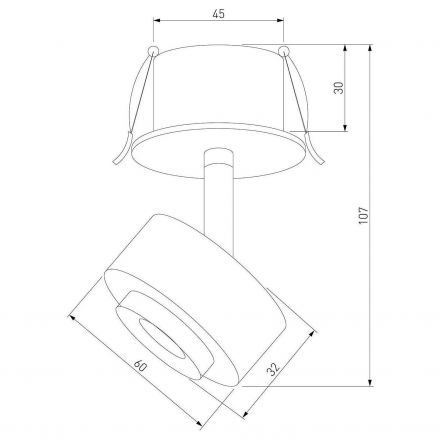 Потолочный светодиодный светильник 6W 4000K чёрный Elektrostandard 25089/LED