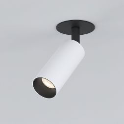 Diffe светильник встраиваемый белый/черный 8W 4200K 25039/LED Elektrostandard