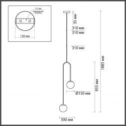 Подвесной светильник Odeon Light 4340/2 Ambi