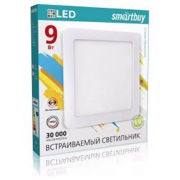 Встраиваемый светодиодный светильник 9W 4000K Smartbuy SBL-DLSq-9-4K