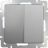 Выключатель 2-клавишный проходной Werkel W1122009 серебро рифленый (WL09-SW-2G-2W)
