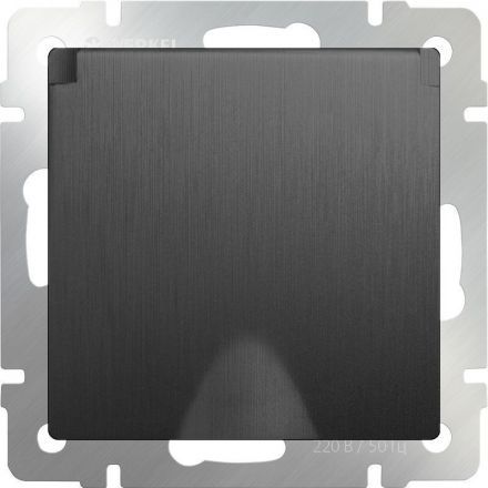 Розетка влагозащищенная Werkel W1171204 графит рифленый (WL04-SKGSC-01-IP44)