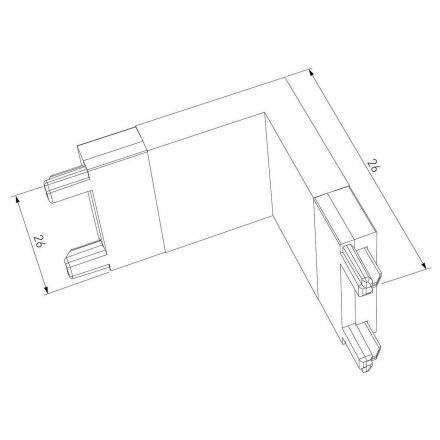 Flat Magnetic Коннектор угловой внутренний для накладного шинопровода (черный) Elektrostandard