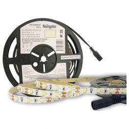 Светодиодная лента Navigator 71 402 NLS-3528WW60-4.8-IP20-12V R5