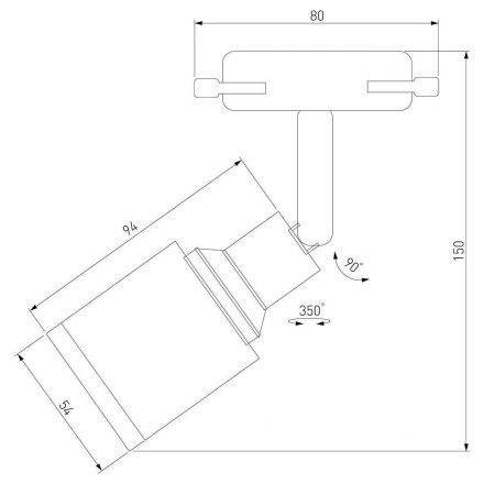 Трековый светодиодный светильник для однофазного шинопровода Elektrostandard Molly Черный 7W 4200K (LTB31) однофазный