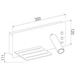 Настенный светодиодный светильник Elektrostandard Fant L LED чёрный/золото (MRL LED 1113)