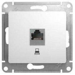 Розетка компьютерная Schneider Electric Glossa Бел RJ45 кат.5E GSL000181K