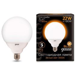 Лампа Gauss 105102122 LED G125 E27 22W 3000K