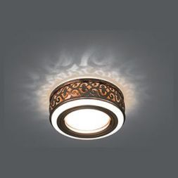 Светильник Gauss Backlight BL093 круглый бронза/белый Gu5.3 3W LED 3000K