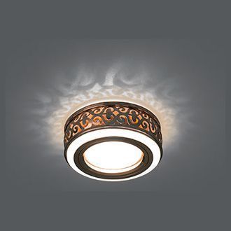 Светильник Gauss Backlight BL093 круглый бронза/белый Gu5.3 3W LED 3000K