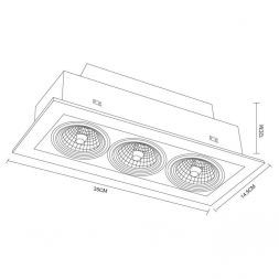 Светильник потолочный Arte Lamp A5930PL-3BK
