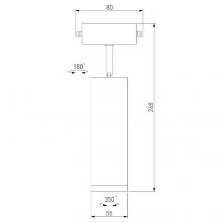 Трековый светодиодный светильник для однофазного шинопровода Elektrostandard Oskar Белый 10W 4200K (LTB28) однофазный