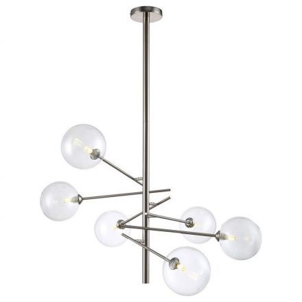 Подвесная люстра Crystal Lux MARCOS SP6 NICKEL