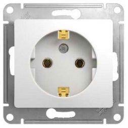 Розетка с заземлением Schneider Electric Glossa Бел GSL000143