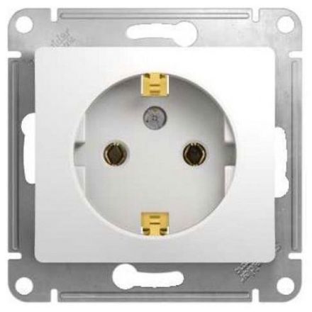 Розетка с заземлением Schneider Electric Glossa Бел GSL000143