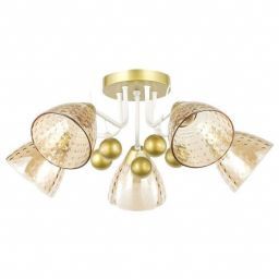 Люстра ЭкономСвет 12233/5CPGD+WT AMB (EKONOMSVET 12233/5CPGD+WT AMB)