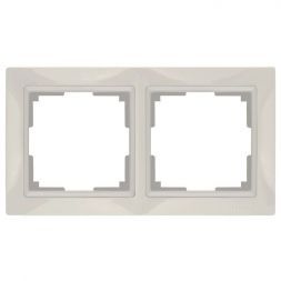 Рамка 2-местная Werkel W0022003 слоновая кость basic (WL03-Frame-02)