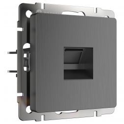 Розетка Ethernet RJ-45 Werkel W1181004 графит рифленый (WL04-RJ-45)