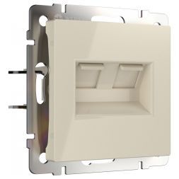 Розетка компьютерная Werkel RJ-45 + ТФ RJ-11 W1182103 слоновая кость (WL03-RJ11-45-ivory)