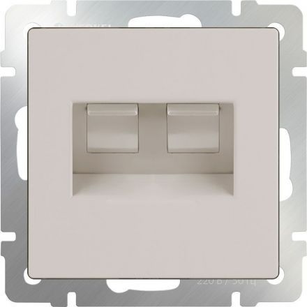 Розетка компьютерная Werkel RJ-45 + ТФ RJ-11 W1182103 слоновая кость (WL03-RJ11-45-ivory)