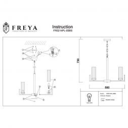 Подвесная люстра Freya FR5214PL-05BS Adeline