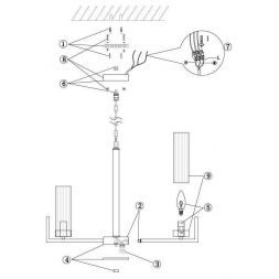 Подвесная люстра Freya FR5214PL-05BS Adeline