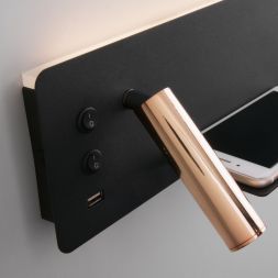 Настенный светодиодный светильник Elektrostandard Fant R LED чёрный/золото (MRL LED 1113)