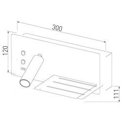 Настенный светодиодный светильник Elektrostandard Fant R LED чёрный/золото (MRL LED 1113)