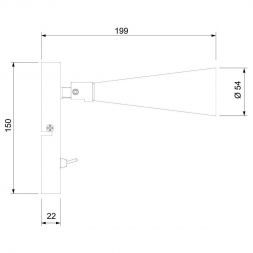 Настенный светильник Elektrostandard Horn GU10 SW черный (MRL 1010)