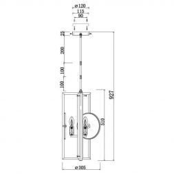 Подвесная люстра Maytoni MOD099PL-03G Marmo