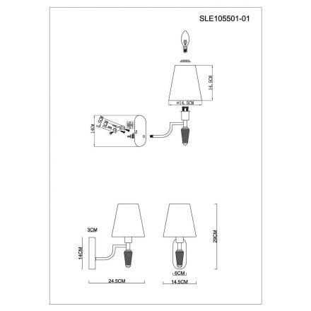 Светильник настенный Evoluce SLE105501-01 REIMO