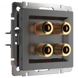Акустическая розетка Werkel W1185004 графит рифленый (WL04-AUDIOx4)